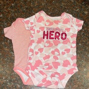 3 to 6 months baby girl onesies🎀